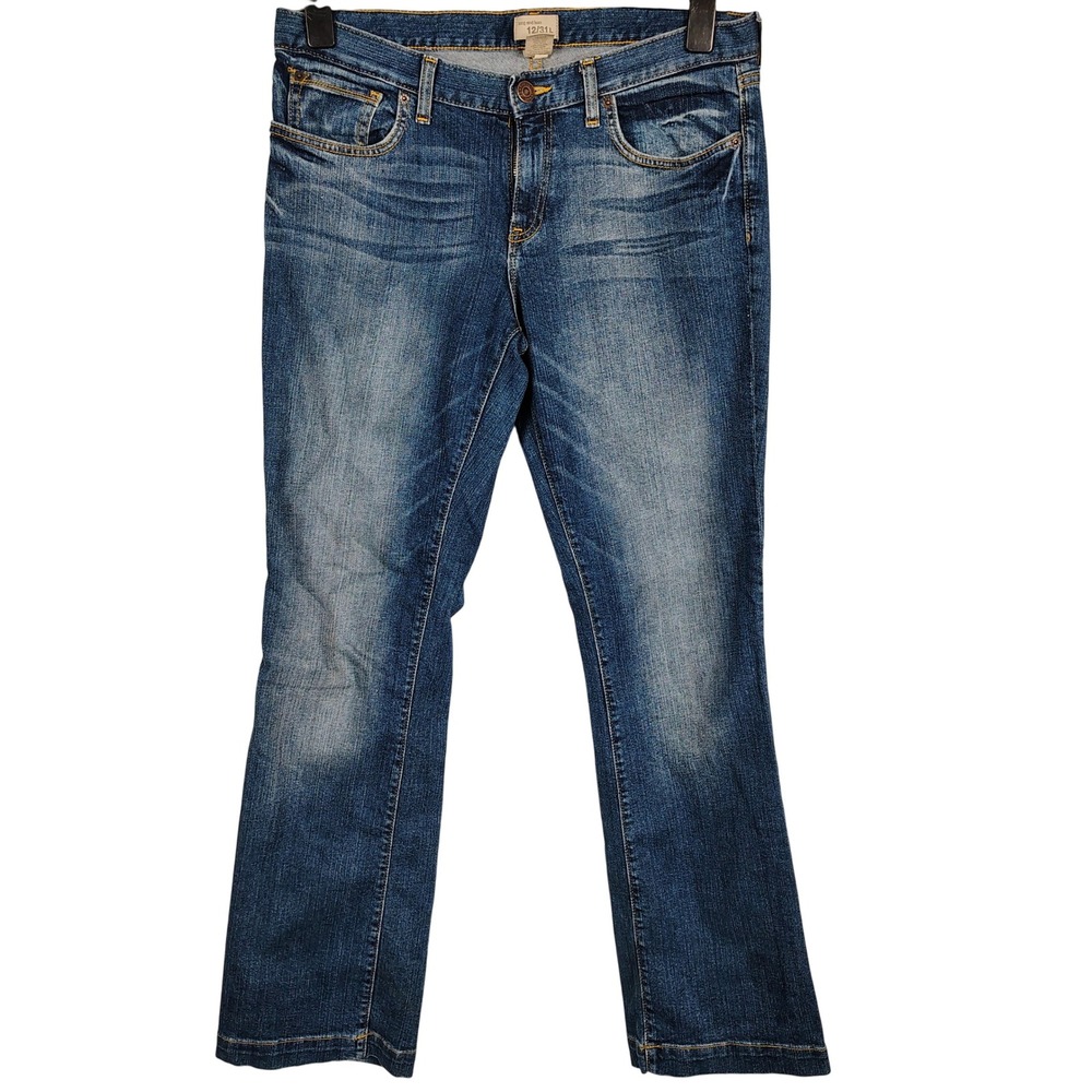Gap Womens SZ 12 Long and Lean Flare Jeans Blue Denim Classic Y2K Indie SZ 34x34